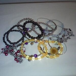 Elegant Multi-Color Beaded Bracelet Set